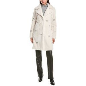 Cece Womens  Bow Detail Coat, White